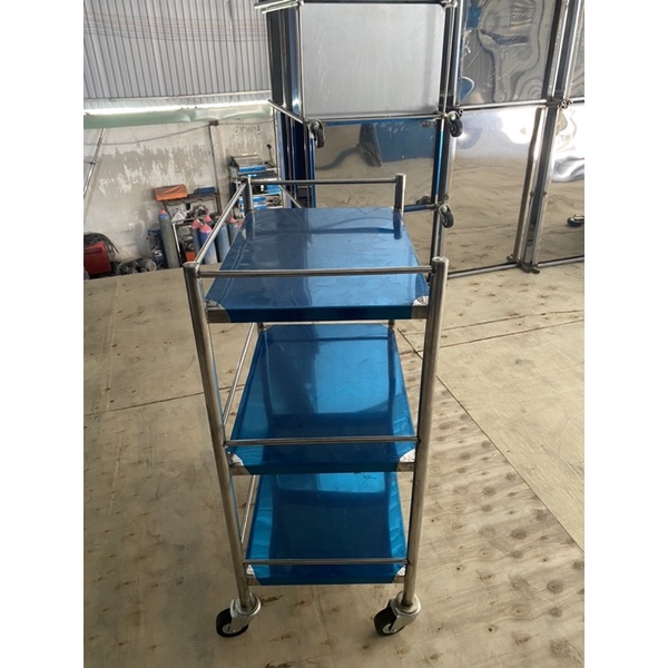 XE ĐẨY INOX 3 TẦNG