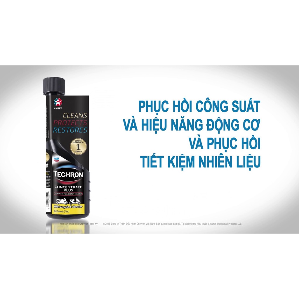 Dung Dịch Vệ Sinh Kim Phun Buồng Đốt Dành Cho Xe Máy Techron Concentrate Plus 75ml - Caltex Cacbon Cleaner
