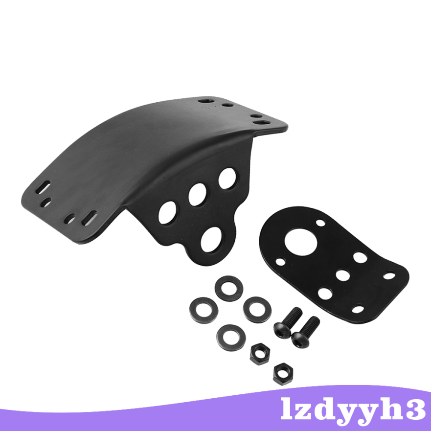 YouthTrip Black Motorcycle Side Mount 3/4\" License Plate Bracket Holder for Chopper Harley