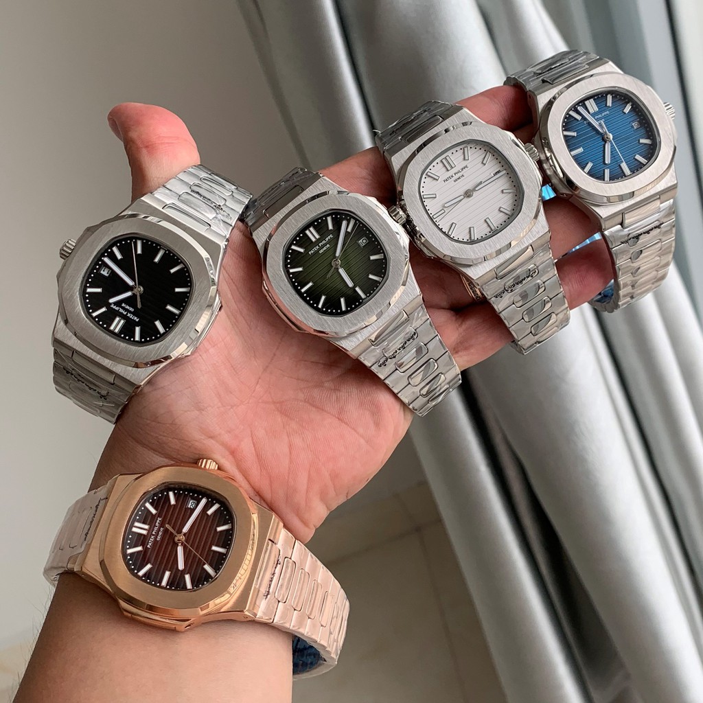 Đồng Hồ Nam PP GENEVE Viền Trơn Máy Cơ Automatic, 41mm Chống Nước 5ATM [Bảo Hành 18 Tháng - 1 Đổi 1 Trong 15 Ngày]