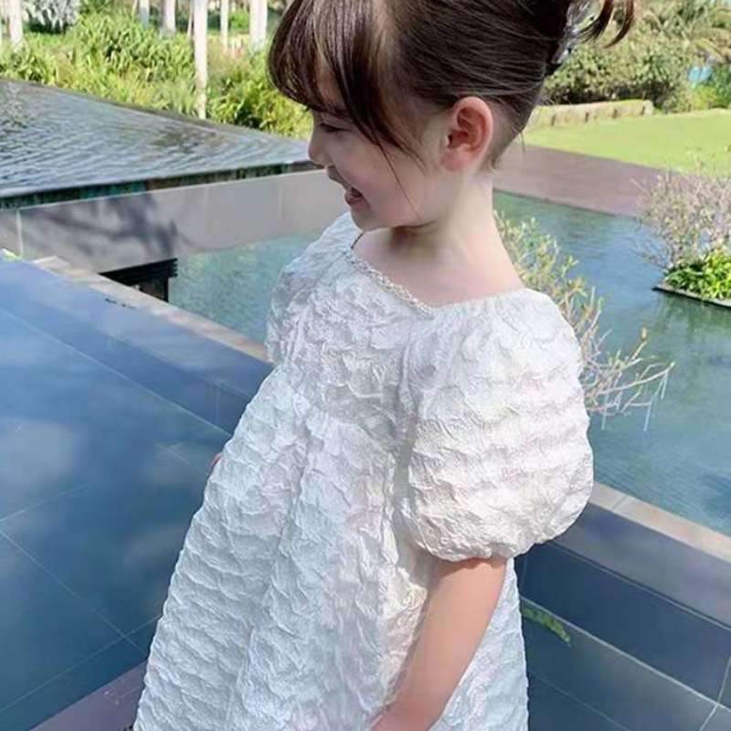 Đầm Công Chúa Tay Phồng Xinh Xắn Cho Bé Gái