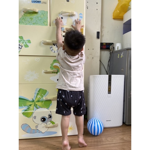 Quần sooc cotton MOPUSE31 ghi đậm