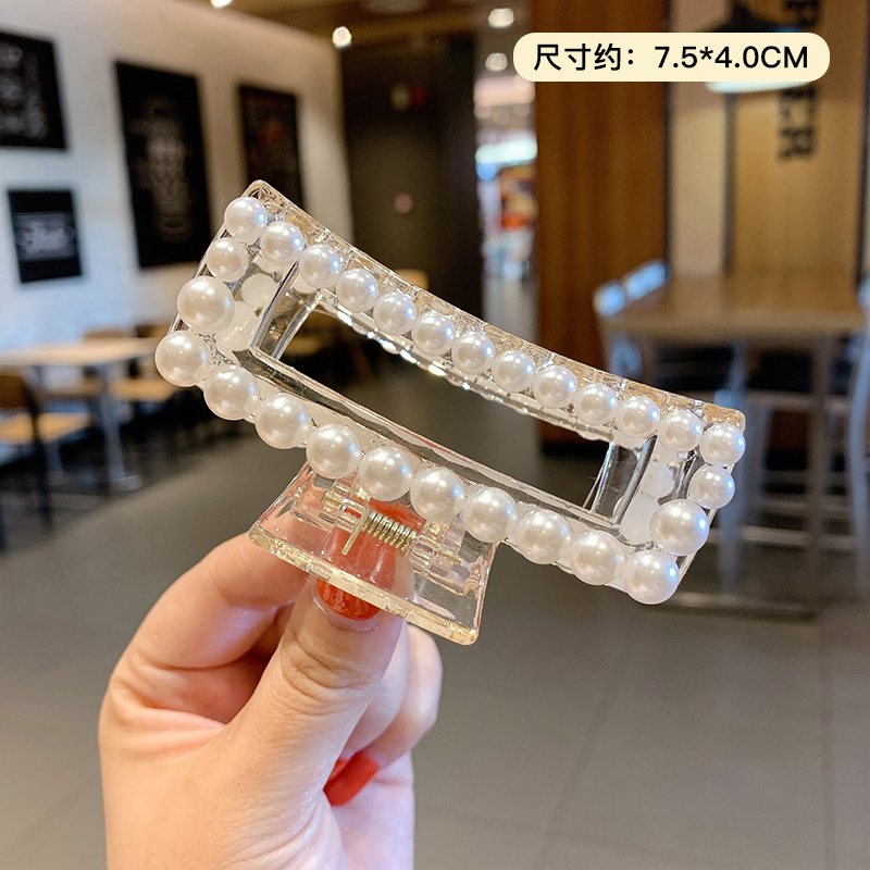 Kẹp Tóc Đính Ngọc Trai Nhân Tạo Đơn Giản Phong Cách Hàn Quốc