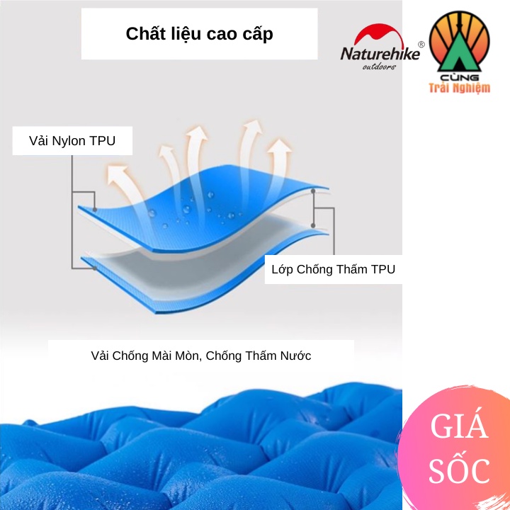 Đệm Hơi TPU Siêu Nhẹ Kèm Gối NatureHike NH19Z012-P