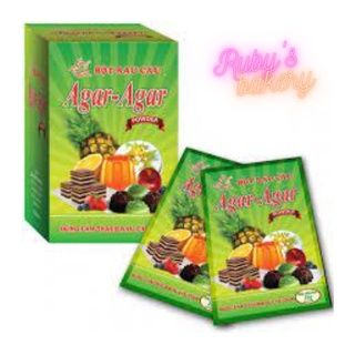 Bột rau câu giòn agar agar hoàng yến rovin/ 1hộp 10gói x 25g