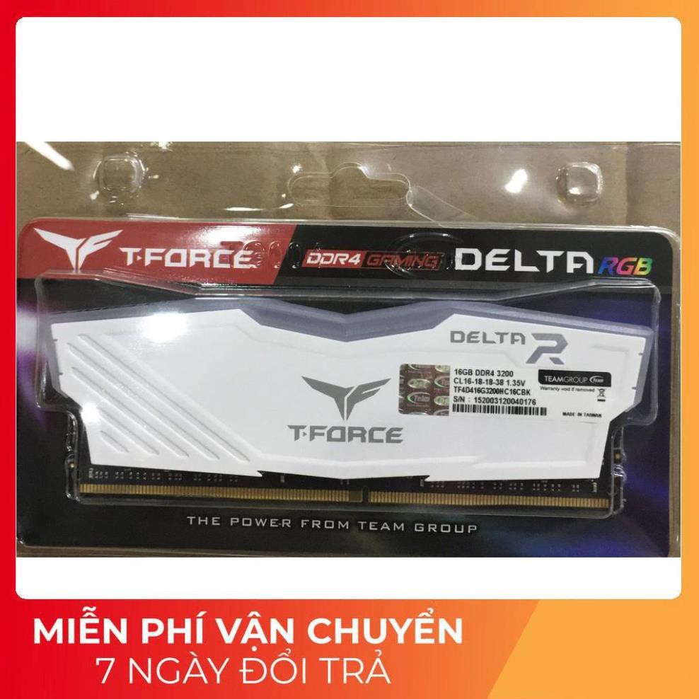 hàng chính hàng -  Ram TeamGroup T-Force Delta RGB 16GB DDR4 bus 3200