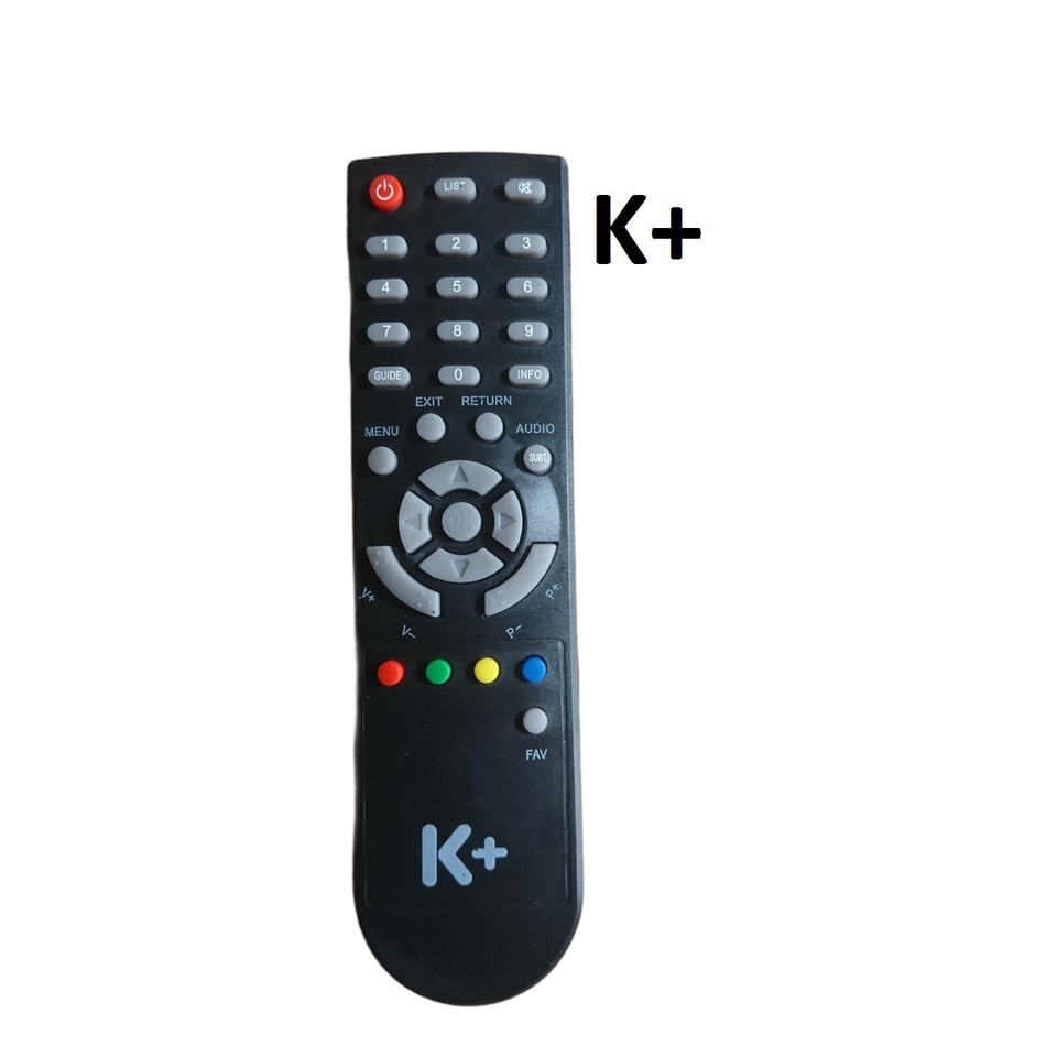 Điều khiển đầu thu K+ - tặng kèm pin chính hãng - Remote K+  - Remote điều khiển đầu thu K+ loại tốt zin theo máy