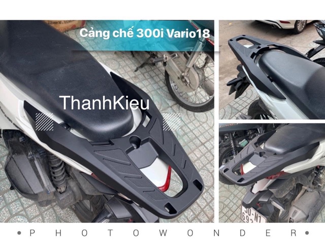 Cảng sau Vario kiểu Sh 300i ĐEN NHÁM và BẠC