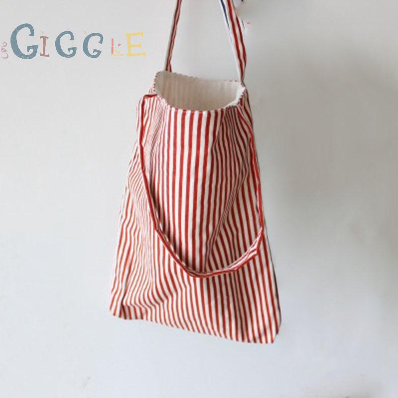 【GIGGLE】Fashion Handmade LadiesShopping Tote Shoulder Bag Handbag Travel Stripe Sling Bags