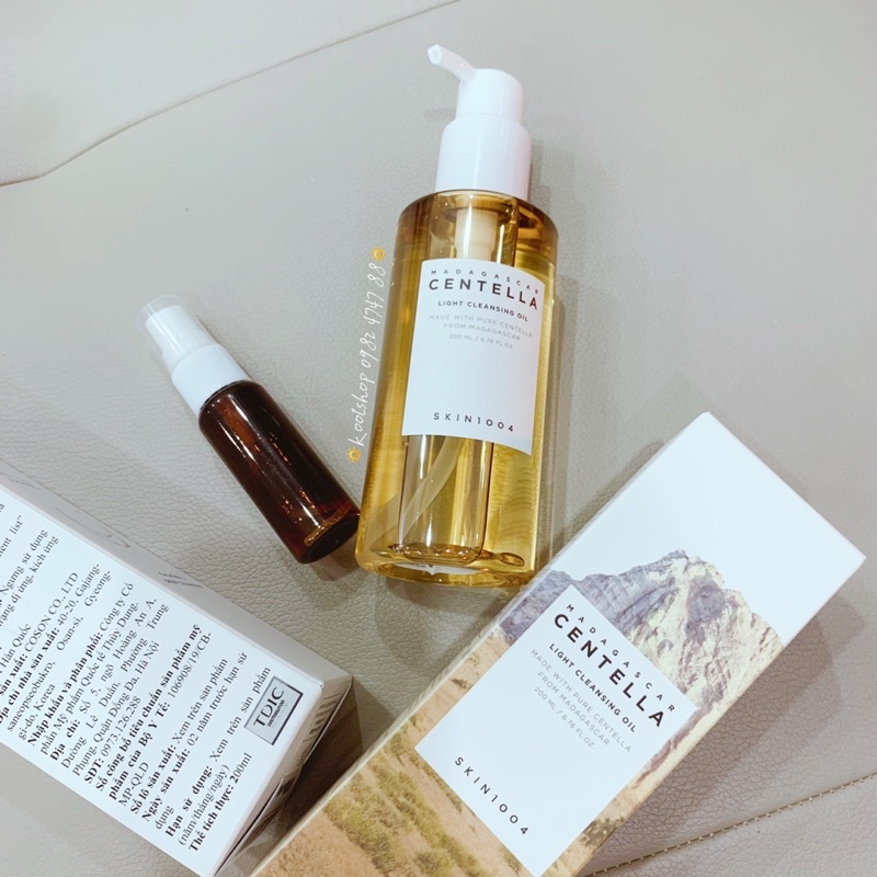 Mini Kool🔅Dầu Tẩy Trang Làm Sạch Sâu, Dịu Nhẹ CX Rau Má Skin1004 Madagascar Centella Light Cleansing Oil