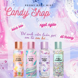 𝐂𝐀𝐍𝐃𝐘 𝐒𝐇𝐎𝐏 𝐂𝐎𝐋𝐋𝐄𝐂𝐓𝐈𝐎𝐍 - Xịt toàn thân body mist Victoria's Secret (250mL)
