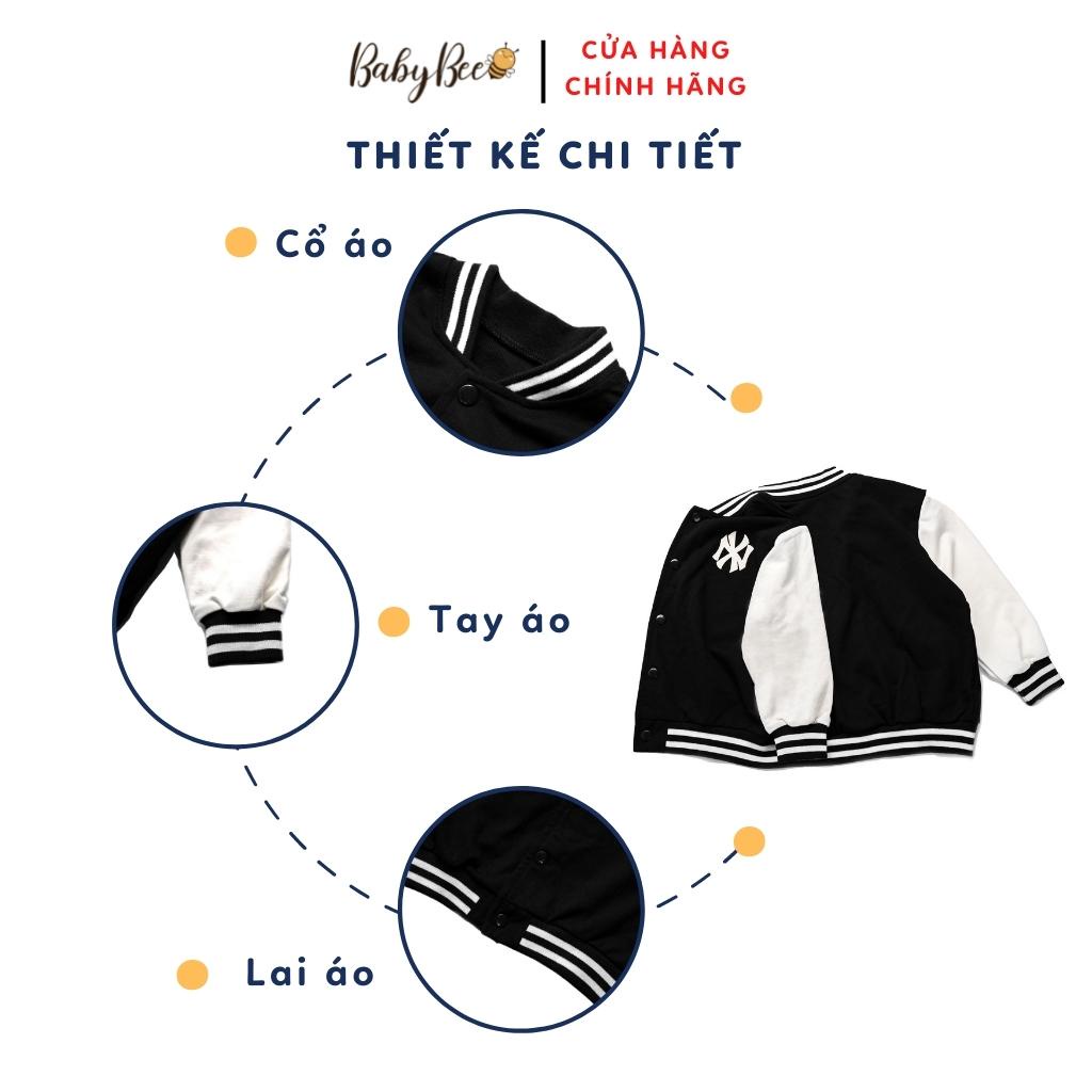 Áo khoác bomber bé trai size trẻ em 9-20kg BabyBee chất vải nỉ từ 2 3 4 5 tuổi AK01