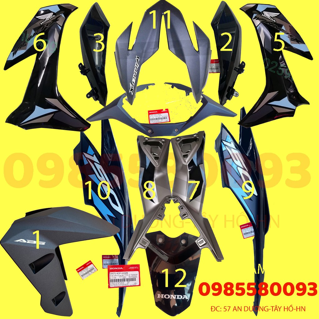 Dàn áo Winner X Xanh Camo đời 2021 chính hãng (bán lẻ)