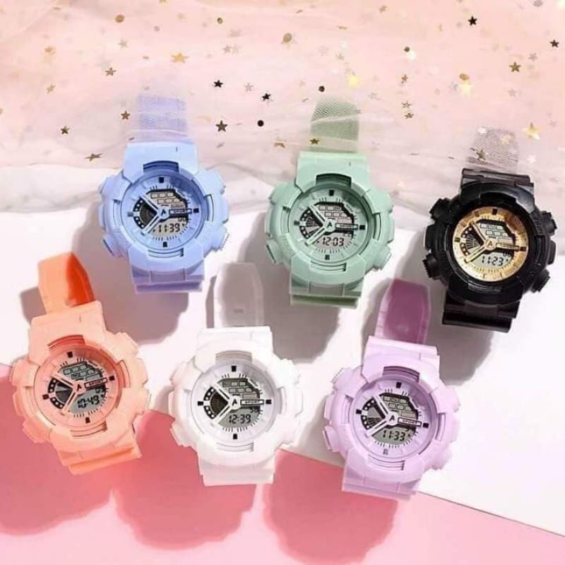 Đồng hồ spost to về thêm sll đủ màu 5 Màu : đen - xanh matcha - trắng - đen - hồng