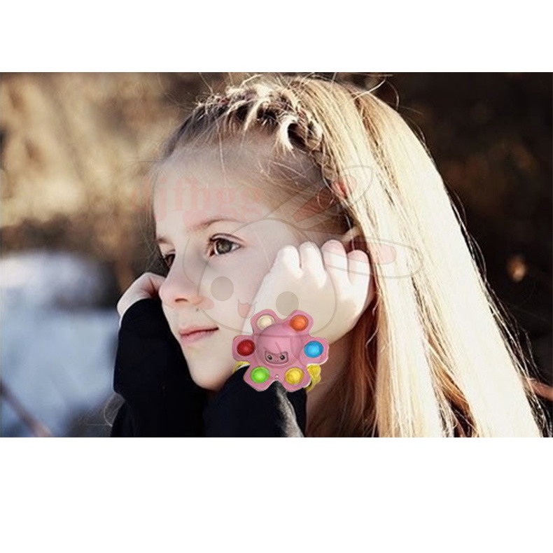 pop it fidget toy among us giá rẻ nhất Đồ chơi nhấn bong bóng hình chú bạch tuột thu giải stress nút / quay đầu thay đổi khuôn mặt / dây đeo tay bạch tuột thu / Squid Game Đồ chơi