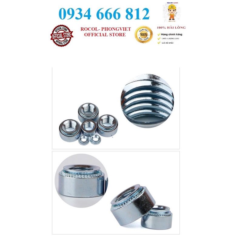 Combo 50c tán dập Pem M3, M4,M5,M6,M8 thép mạ