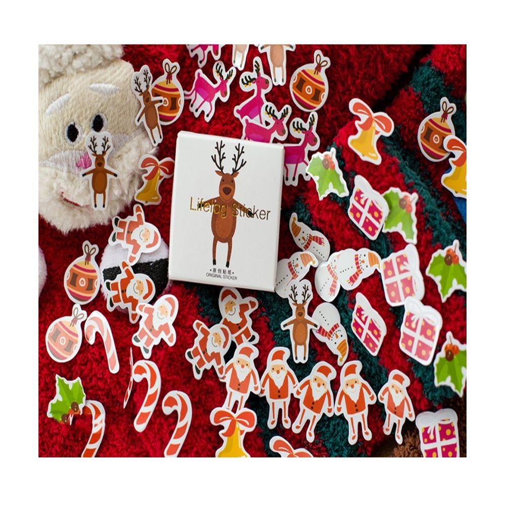 Bộ 50 Sticker Giấy Dán Trang Trí Giáng Sinh