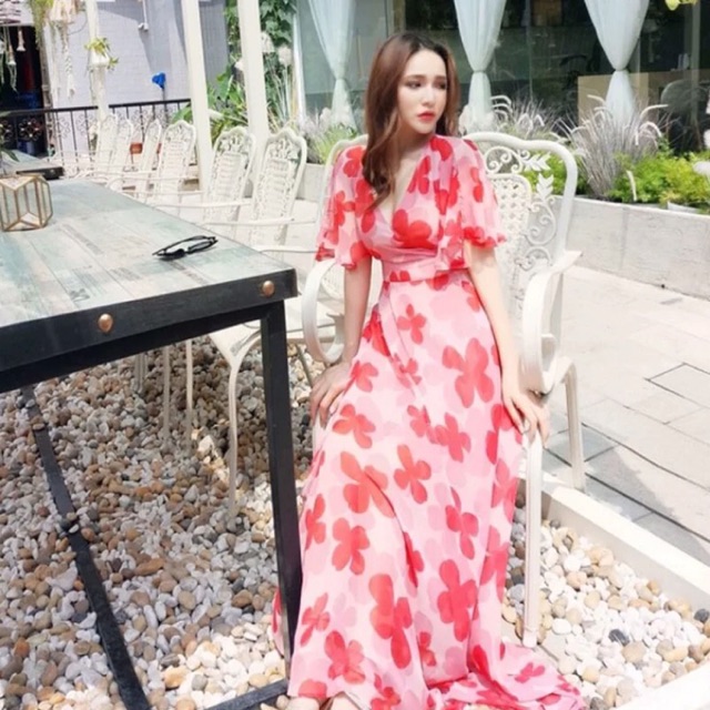 Đầm maxi hoa cao cấp xinh đẹp