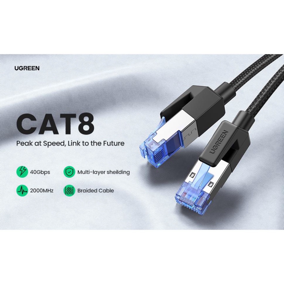 Dây cáp mạng RJ45 Ethernet Cat8 Chính hãng Ugreen NW153  80429 80430 80431 80432 80433