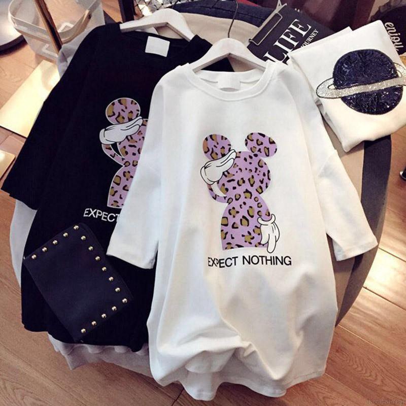 Áo Thun Tay Ngắn Dáng Rộng Hoạ Tiết Hoạt Hình