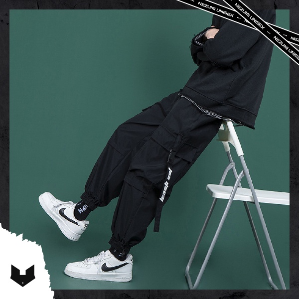 Quần jogger boxpant túi hộp hồng đen BlackPink unisex nam nữ hip hop đường phố