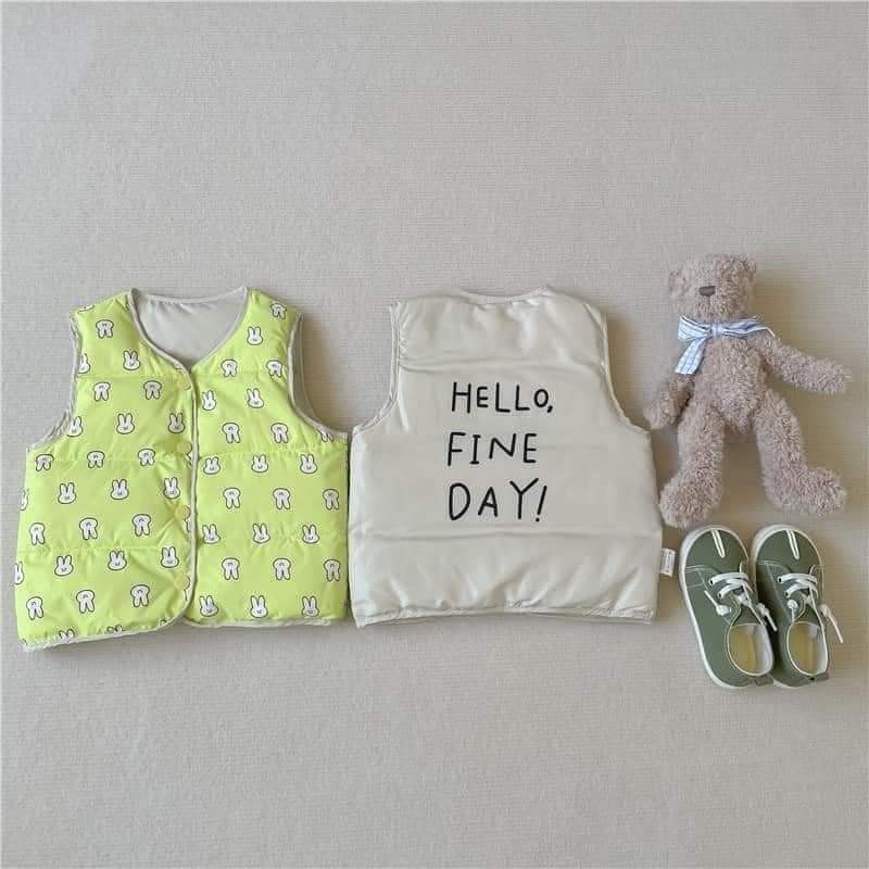 Áo phao Gile SIÊU NHẸ cho bé mặc được 2 MẶT như hình 2in1