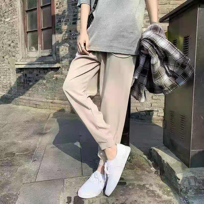 Bộ Áo Thun Tay Ngắn + Quần Dài Phong Cách Hàn Quốc Thời Trang Mùa Hè 2022 Cho Nam