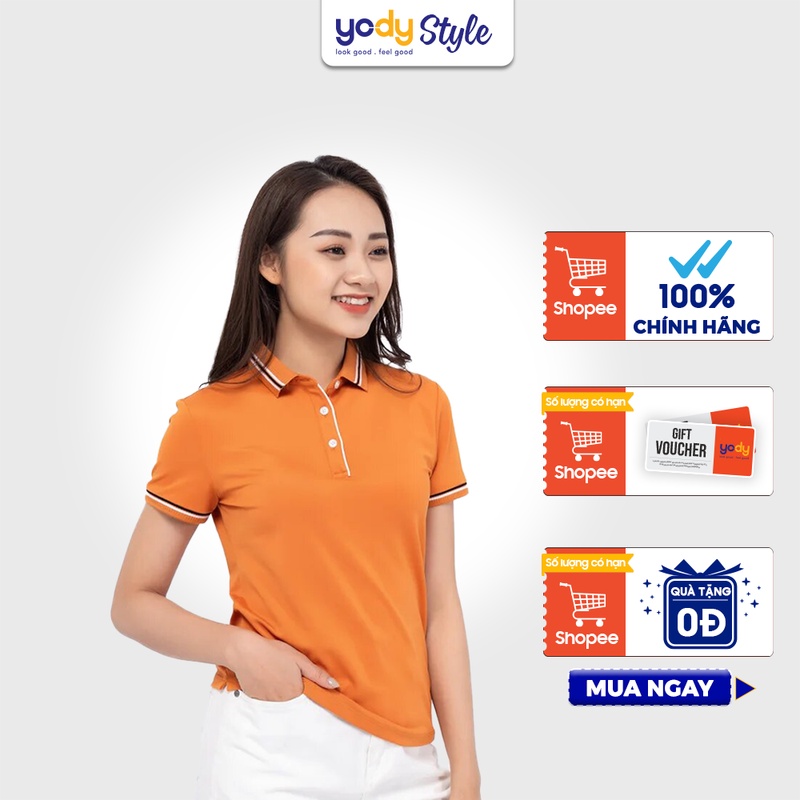 Áo Polo YODY Nữ Coolmax Phối Bo Thấm Hút Nhanh và Co Dãn Đàn Hồi Cực Tốt APN3724 ...