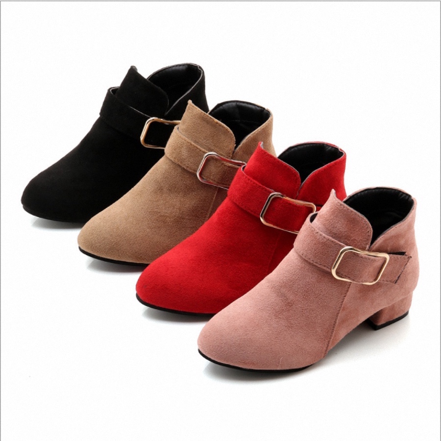 Giày boot cổ ngắn cho bé gái 3 - 12 tuổi phong cách công chúa đáng yêu QN07