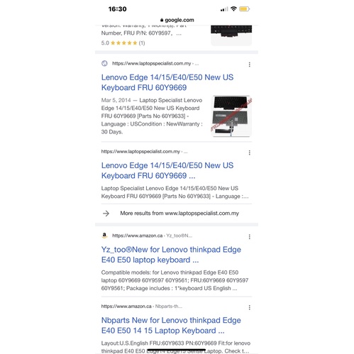 phím hư, phím lenovo fru 60Y9669 thinkpad edge 14 15như hình lấy phím