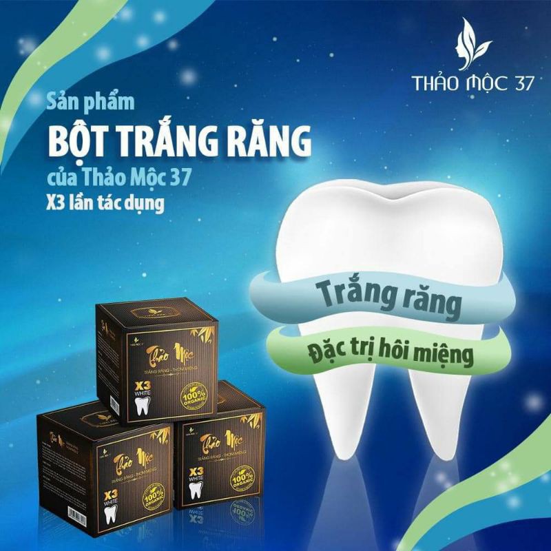 Bột trẳng răng thơm miệng Thảo mộc 37