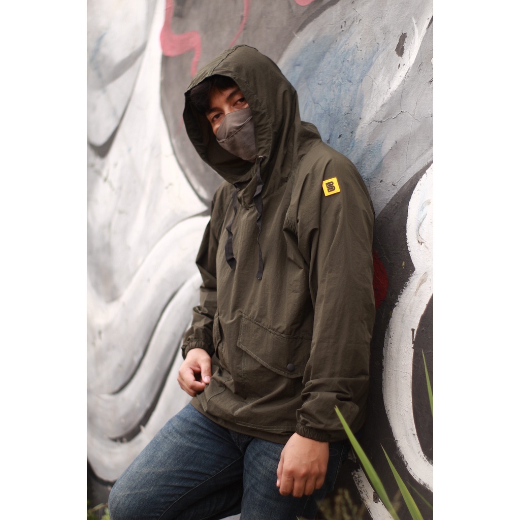 Áo Khoác Dù Mỏng Không Có Croton / cagoule Đơn Giản Phong Cách Đường Phố Thường Ngày Cho Nam