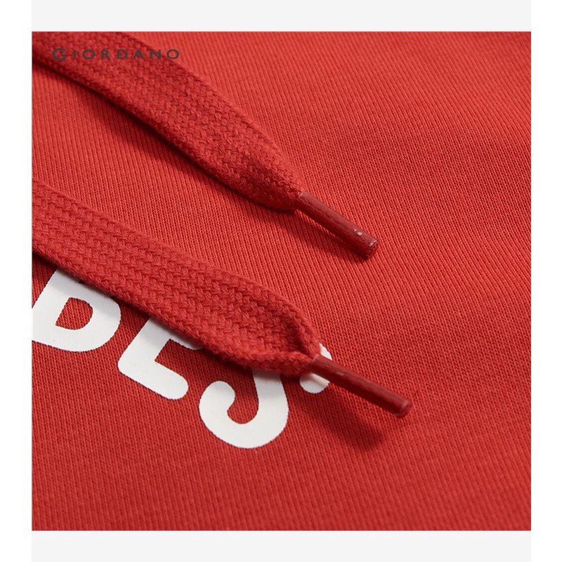 GIORDANO MEN Fleece-lined printed hoodie 30099709