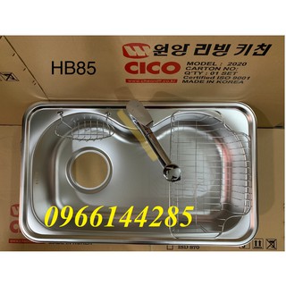 Chậu rửa bát 1 hố Hàn Quốc CICO HB85 0966144285, chậu rửa bát 1 hố Hàn Quốc, Chậu rửa bát 1 hố