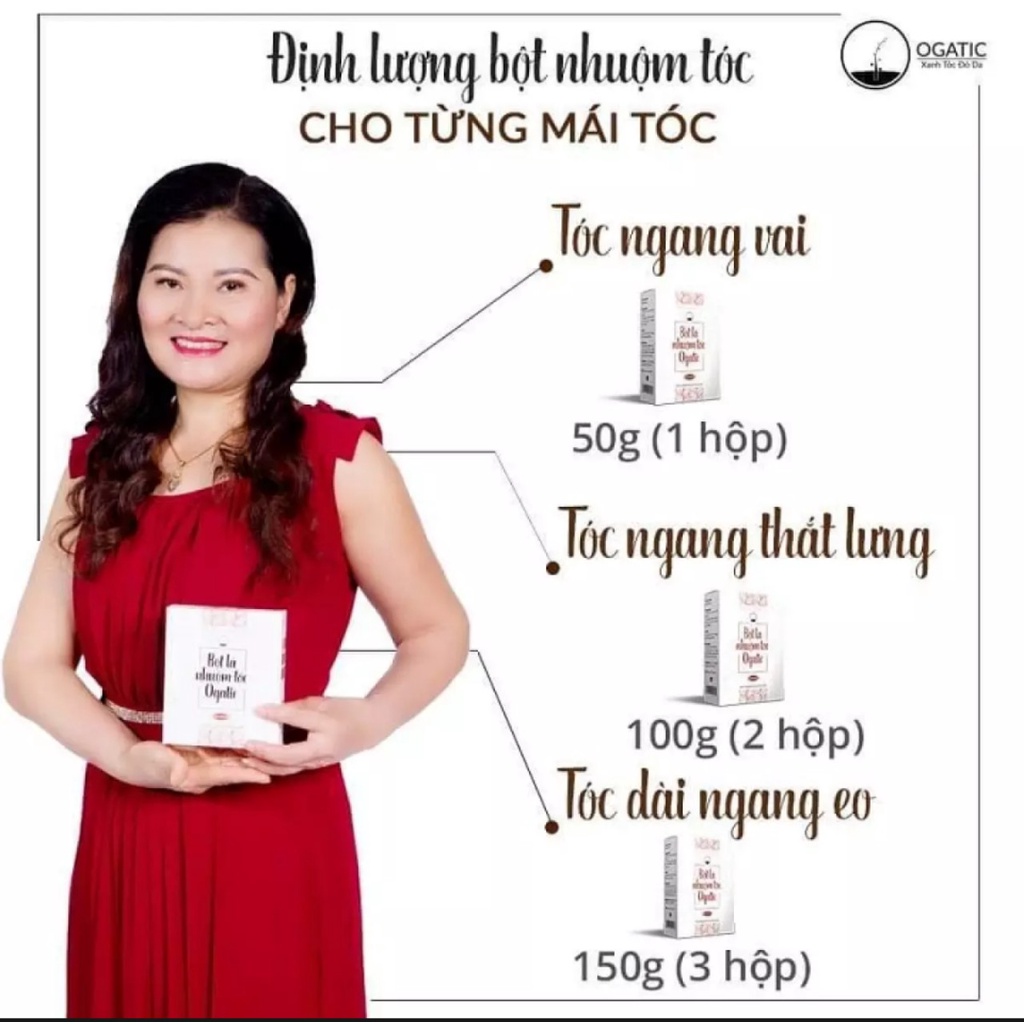 Bột Lá Nhuộm Tóc OGATIC- Chính hãng - Hàng Mới Về -Siêu giảm giá