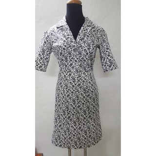 Rập giấy DC018 - Đầm cổ pajamas váy liền