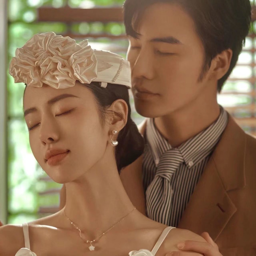 Găng Tay Vải Satin Đính Hoa Dùng Làm Đạo Cụ Chụp Ảnh Cho Cô Dâu