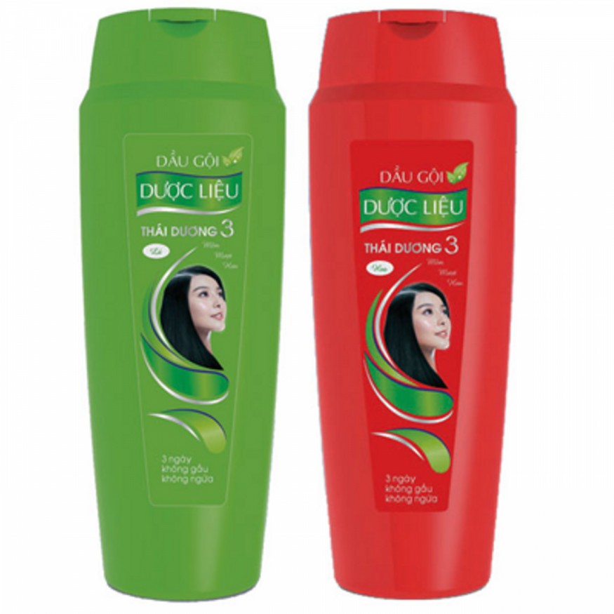 Dầu gội dược liệu Thái Dương 3 Chai lớn 480ml có vòi. Giúp sạch gàu, hết ngưa, ngăn ngừa rụng tóc.