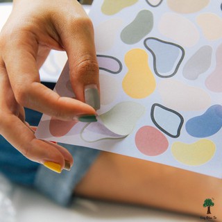 Bộ Hình Dán Morandi Korea Sticker Lớn