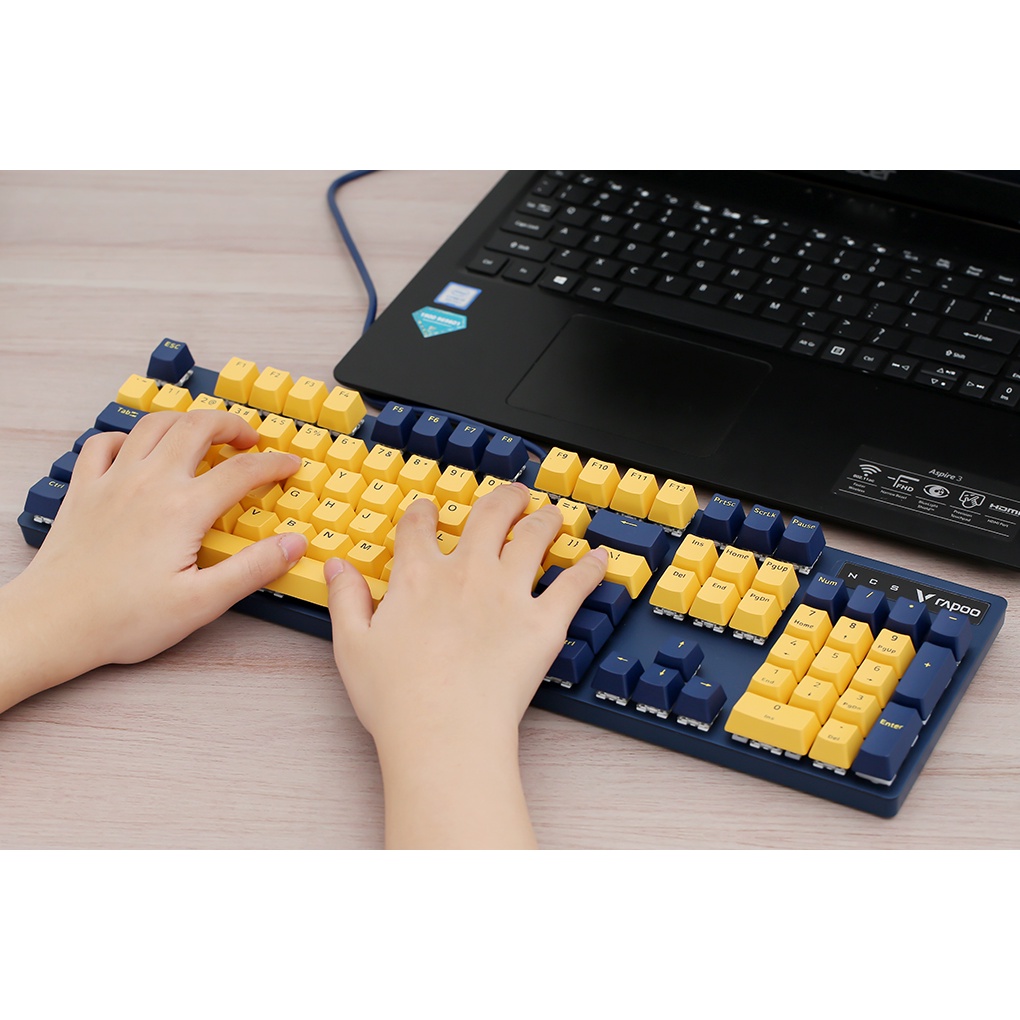Bàn Phím Cơ Rapoo V500 Pro Yellow Blue