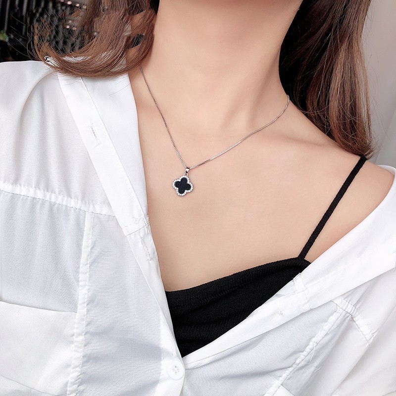 Hoa tai cỏ 4 lá may mắn, hoa tai xinh xắn, hoa tai Hàn Quốc
