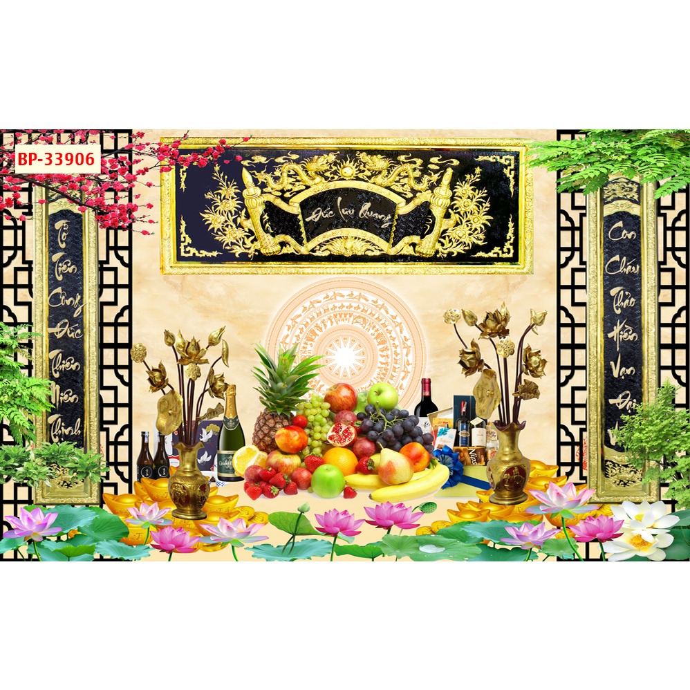 Tranh dán tường tôn giá in theo kích thước yêu cầu