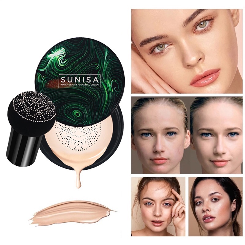 Phấn Nước Air Cushion Dưỡng Ẩm Làm Sáng Da Với Thiết Kế Cọ Đầu Nấm Dễ Sử Dụng