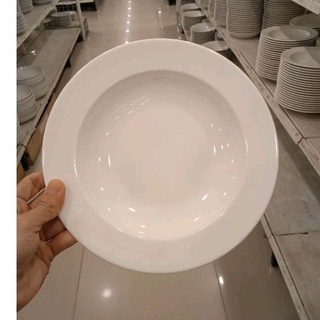 Dĩa súp mình long 23cm - trắng ngà