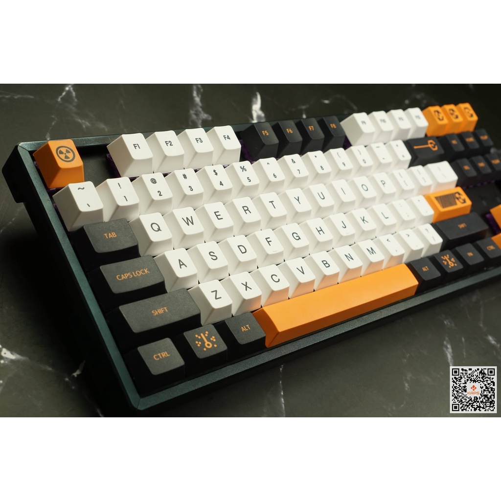 Keycap Virtual war PBT profile Cherry in dyesub 129 nút cho bàn phím cơ layout 108/104/98/87/84/75/68/64/61