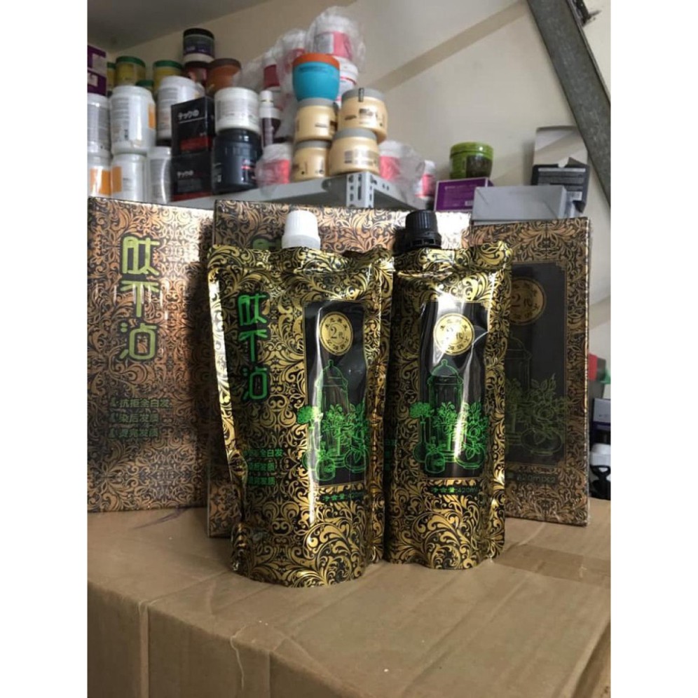 ✅[CHÍNH HÃNG] Nhuộm đen Phủ bạc Hàn Quốc HD 500ml*2 ( không dính da đầu) Hương Cafe, ăn bạc 100%