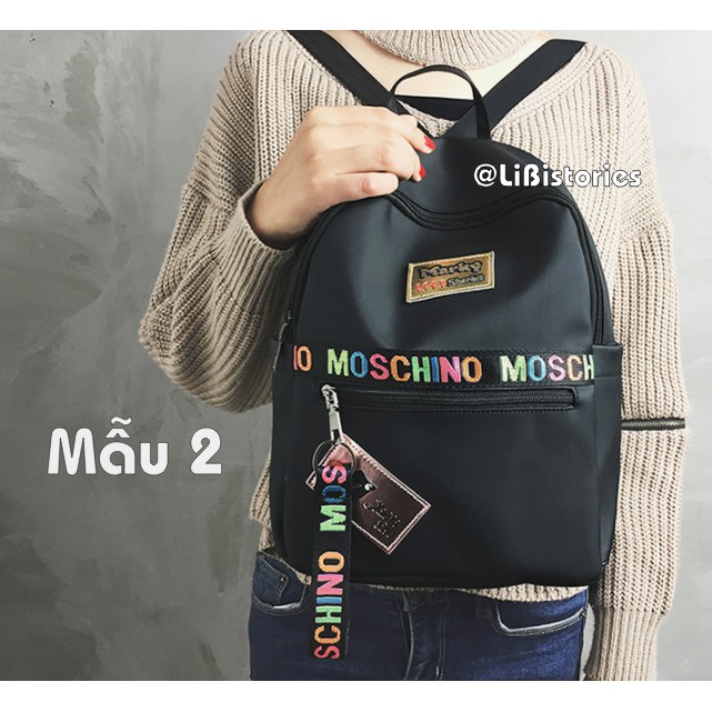 Balo Moschino 2 mẫu ngang và dọc phong cách cá tính thời trang hàn quốc sành điệu