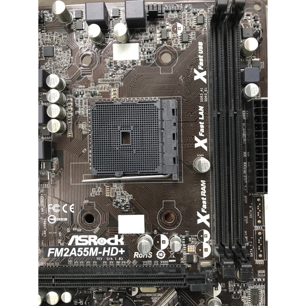 bo mạch chủ máy tính ASRock FM2 A55M HD+ 2 khe ram ddr3 socket FM2 + mainboard Main PC AMD A55,cpu e5300