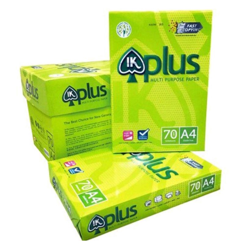 Giấy photo, photocopy IK Plus A4 70gsm và A5 70gms, giá rẻ.