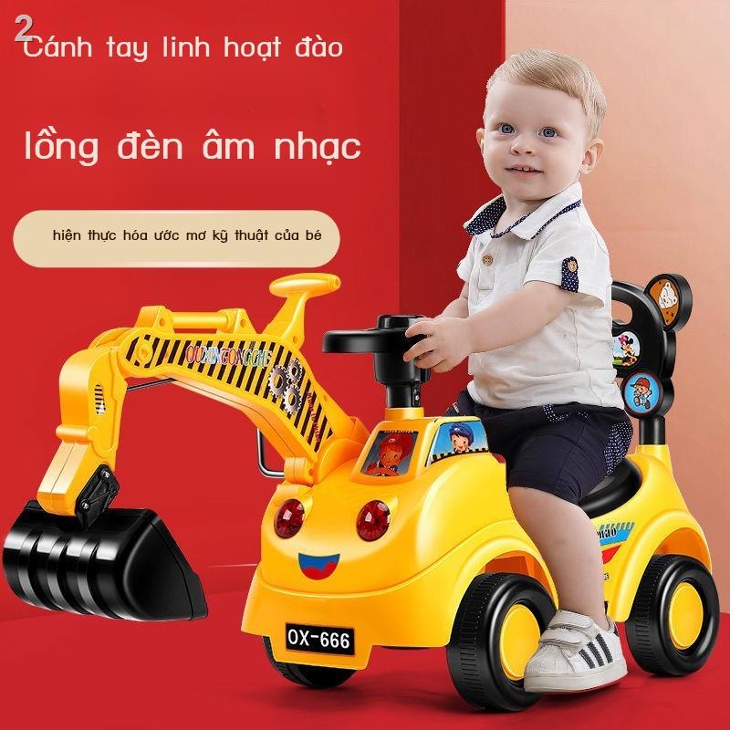 Máy xúc đồ chơi trẻ em có thể ngồi trên ô tô đồ chơi, máy xúc lớn có thể ngồi trên người nam v